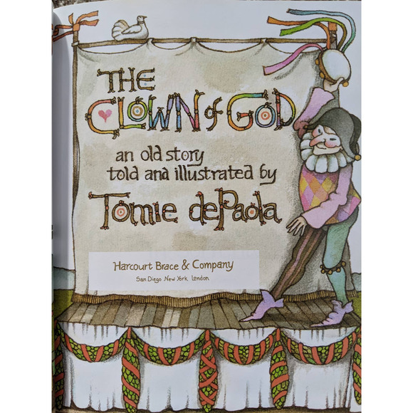 Vintage Tomie DePaola The Clown of God Children's Book Softcover Inscribed - Picture 6 of 9